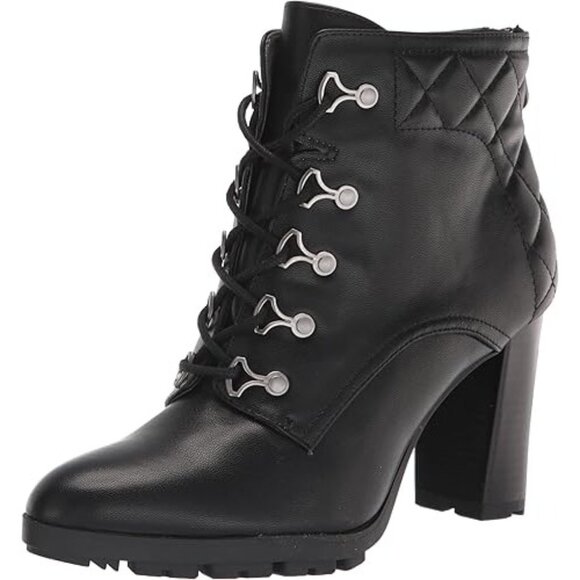 Adrienne Vittadini Women's Trailer Ankle Boots Booties Faux Leather Black Size 9 - Picture 1 of 5
